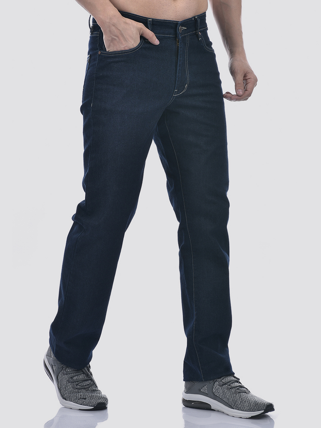 Numero Uno Men Solid Blue Jeans